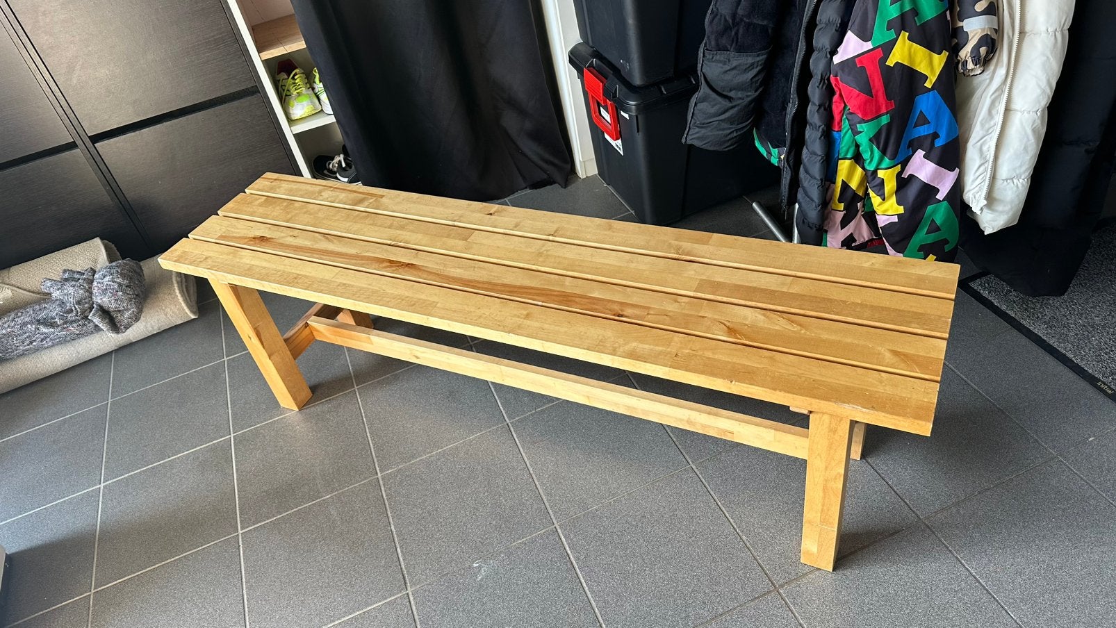 Banc en bois IKEA, Maison & Meubles, Enlèvement, Comme neuf
