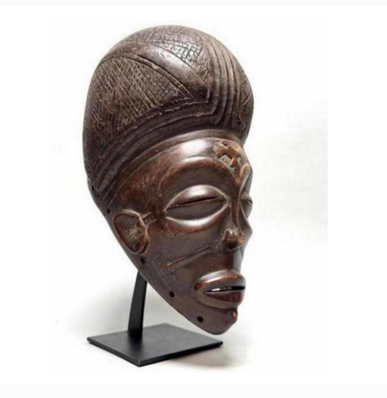 Masque Mwana Pwo Chokwe Angola Afrique Congo Afrique Zambie, Antiquités & Art, Enlèvement ou Envoi