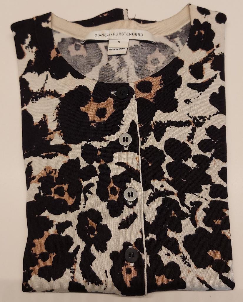 joli cardigan - Diane von Furstenberg - petit, Vêtements | Femmes, Pulls & Gilets, Porté, Taille 36 (S), Brun, Enlèvement ou Envoi