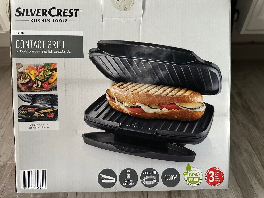 Grill ideaal voor panini en  Croque-monsieur, Enlèvement ou Envoi, Plaques amovibles, Neuf
