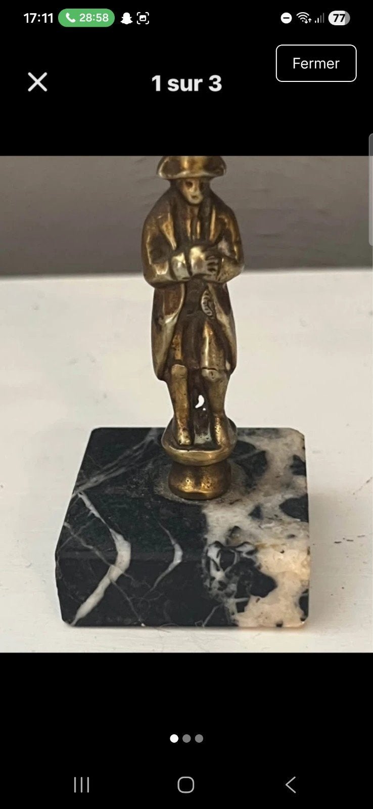 Statuette ancienne Napoleon 1 er, Ophalen of Verzenden, Gebruikt, Mens