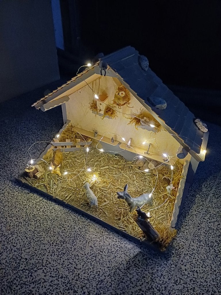 Grande Crèche de Noël vide neuve pour vos santons F213Bis, Divers, Enlèvement ou Envoi, Neuf