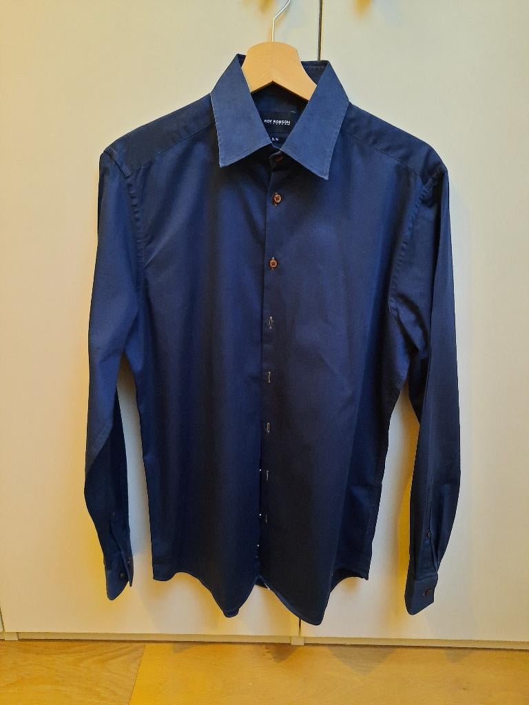 Hemd heren Roy Robson, Ophalen, Gedragen, Blauw, Roy robson