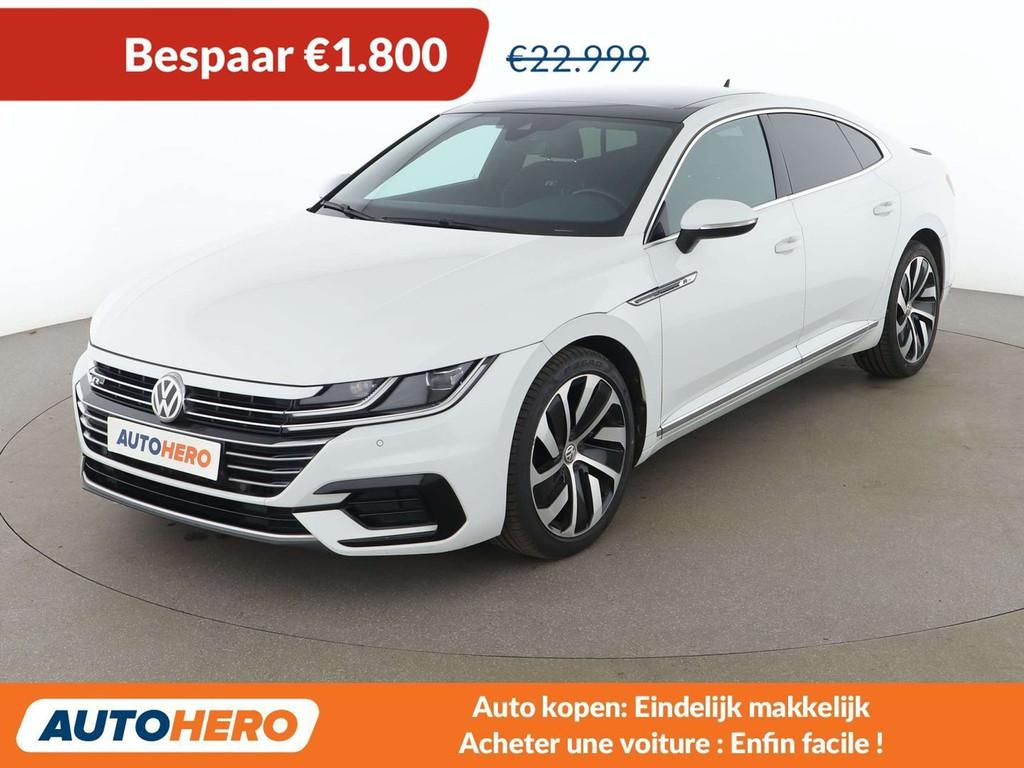 Volkswagen Arteon 2.0 TDI R-Line, Autos, Noir, 5 portes, Détection des panneaux routiers, 1614 kg