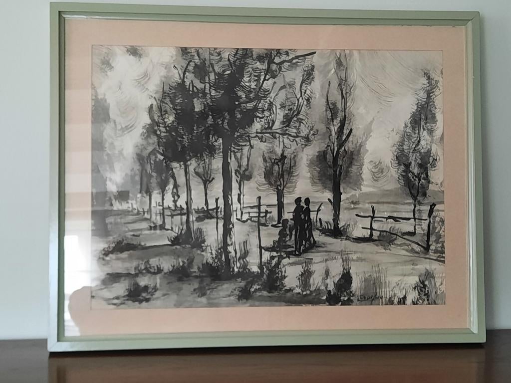 Pentekening, Antiek en Kunst, Ophalen