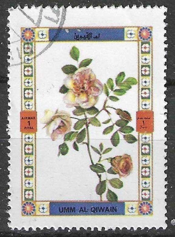Umm al-Qiwain 1972 - Stampworld 1502PA - Roses (ST), Envoi, Affranchi