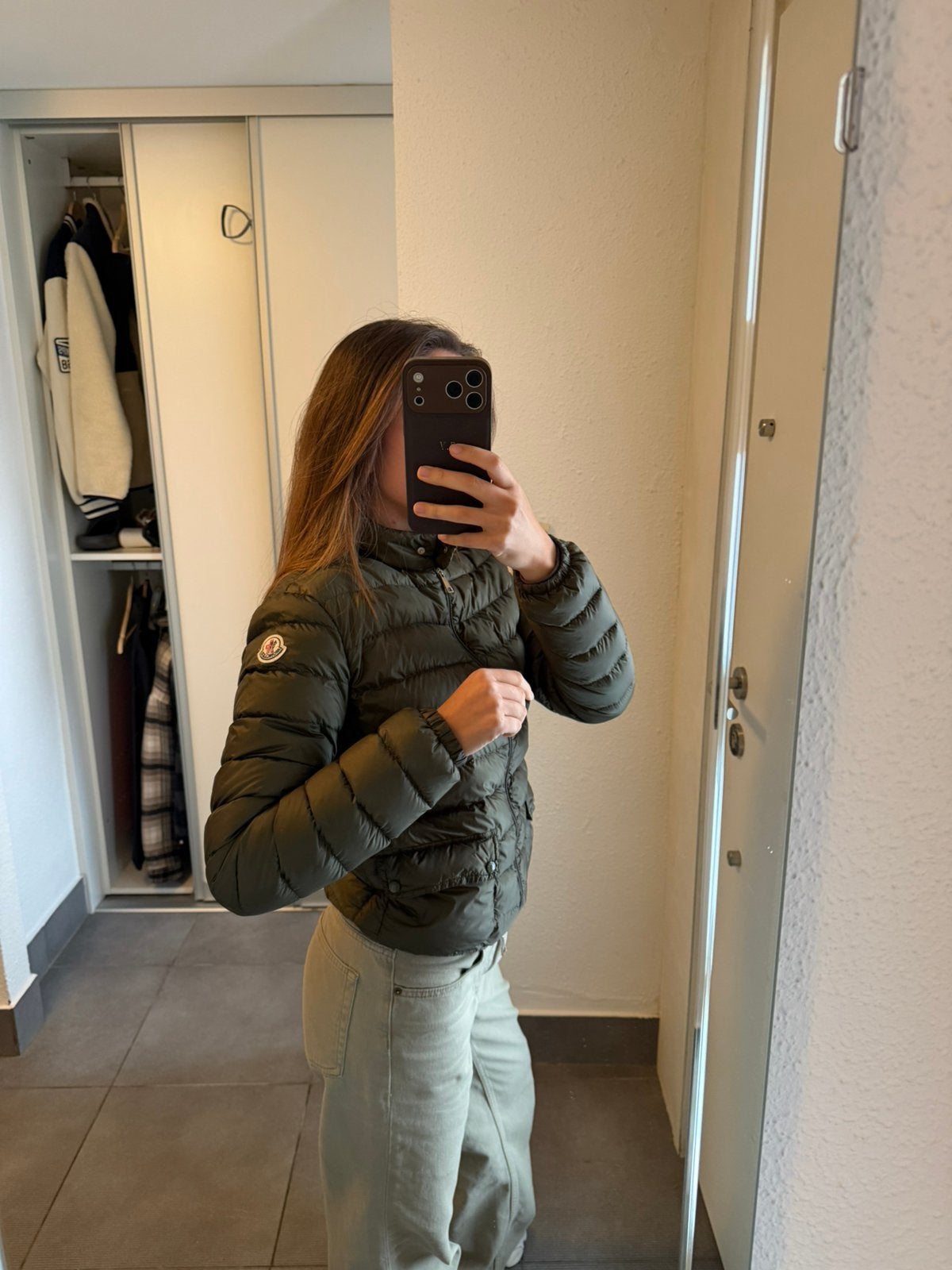 Doudoune Moncler, Ophalen, Gedragen, Maat 34 (XS) of kleiner, Groen