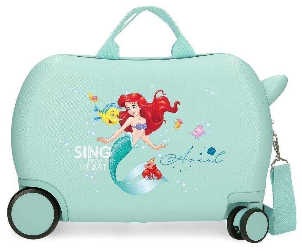 ABS Disney Princess Ariel Ride-On Kinderkoffer - Gratis Verz, Handtassen en Accessoires, Koffers, Hard kunststof, Slot, Nieuw