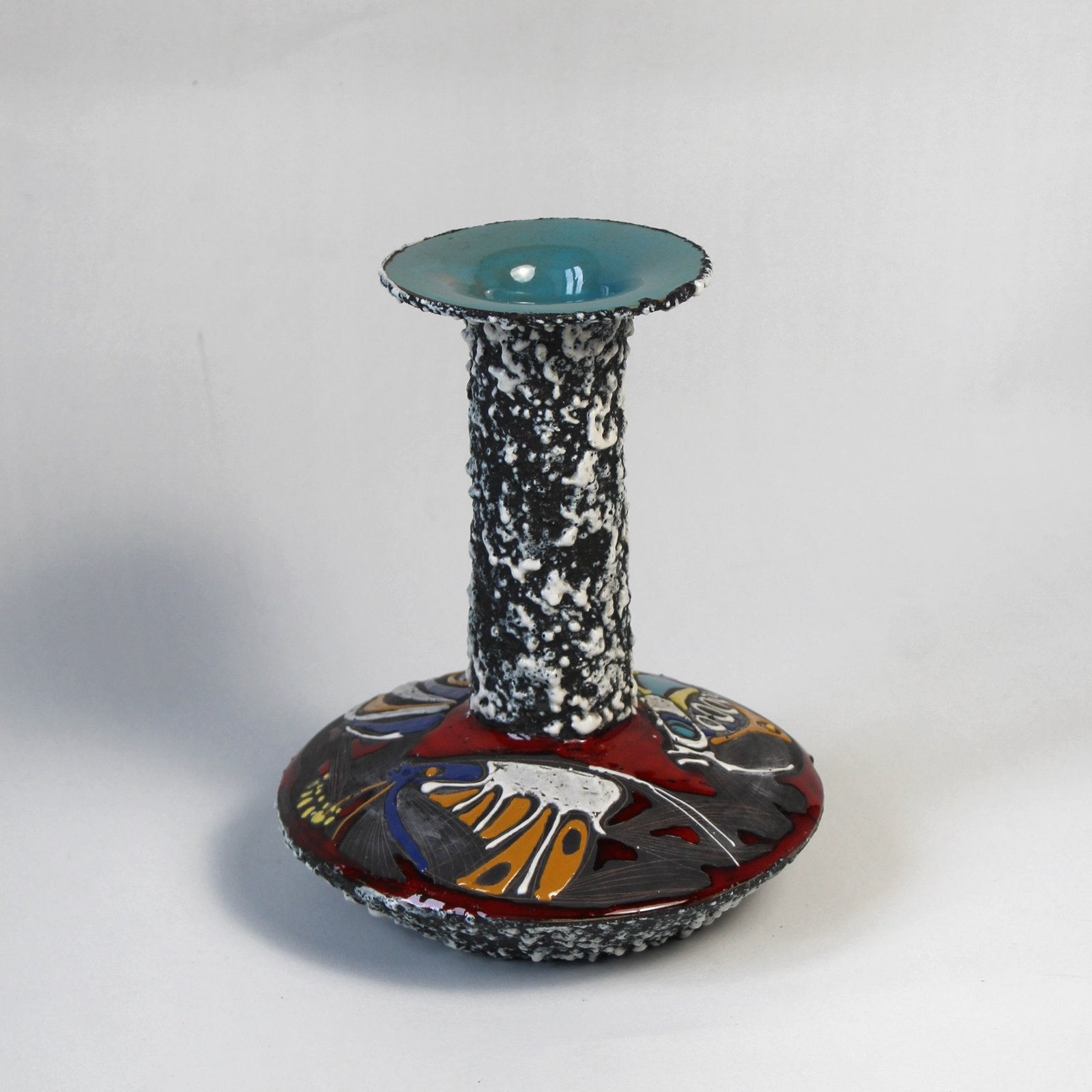 Vintage Italiaanse Fat Lava Vaas  – Loano – 18 cm, Antiek en Kunst, Antiek | Vazen, Ophalen of Verzenden