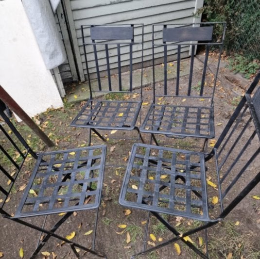 tuinstoelen ijzer opklapbaar /goede staat, Tuin en Terras, Tuinstoelen, Ophalen, Gebruikt, Metaal, Inklapbaar