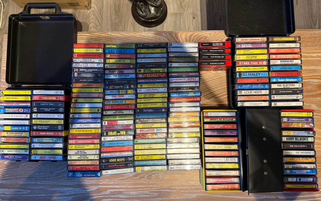 180 originele muziekcassettes, Cd's en Dvd's, Cassettebandjes, Ophalen, Zo goed als nieuw
