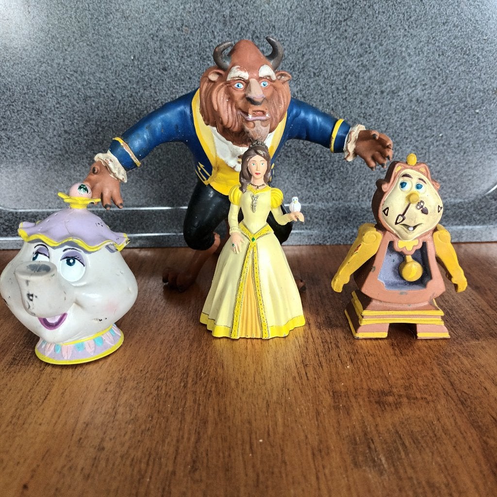 Lot figurines Disney du film La Belle et La Bête, Collections, Enlèvement ou Envoi, Cendrillon ou Belle, Utilisé, Statue ou Figurine