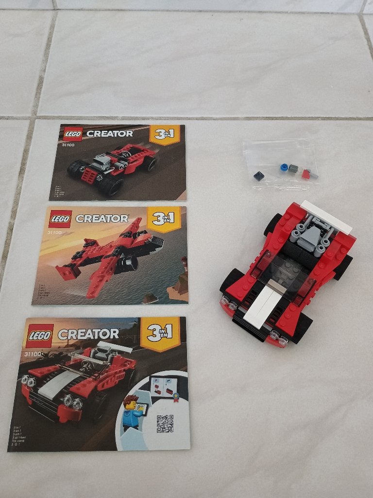 Lego Creator 3-in-1 Sportwagen 31100, Kinderen en Baby's, Speelgoed | Duplo en Lego, Ophalen, Lego, Zo goed als nieuw, Inclusief instructies