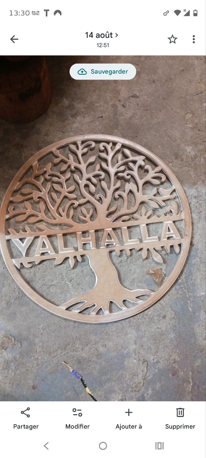 arbre de vie 60 cm en bois compressé motif Valhalla, Maison & Meubles, Enlèvement ou Envoi, Bois