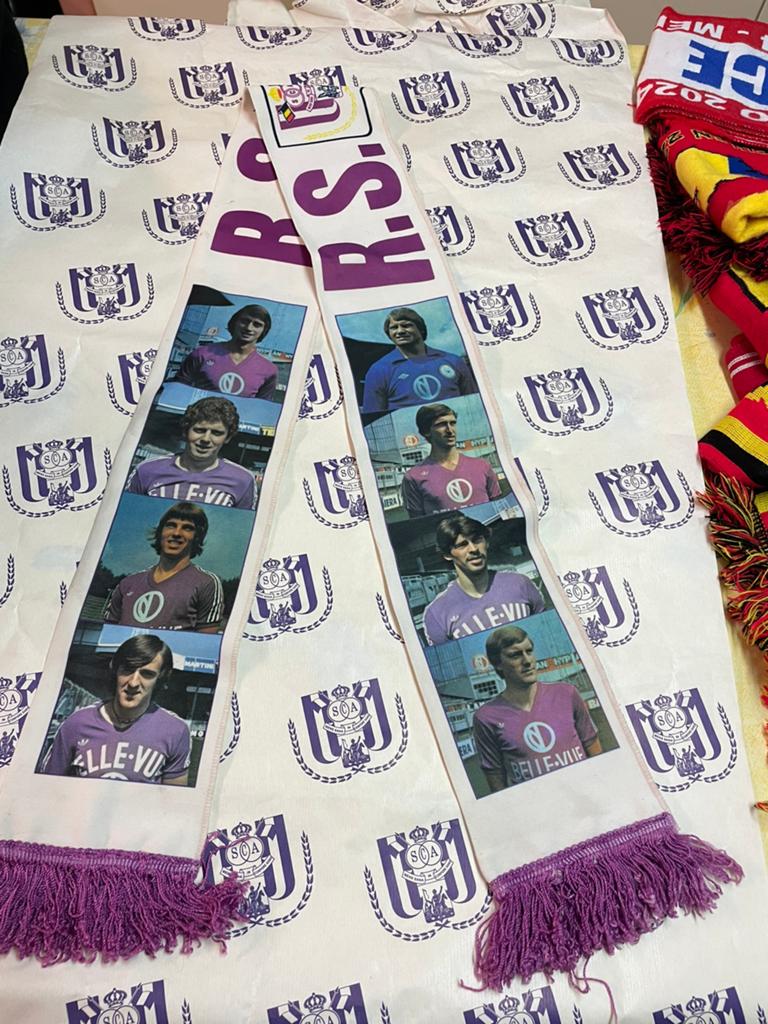 Echarpe vintage rsc Anderlecht 1977-1978, Enlèvement ou Envoi, Comme neuf