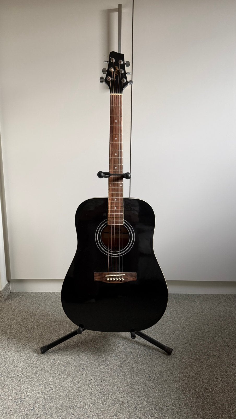 Akoestische gitaar STAGG - zwart, Ophalen, Gebruikt, Klassieke of Spaanse gitaar, Met koffer