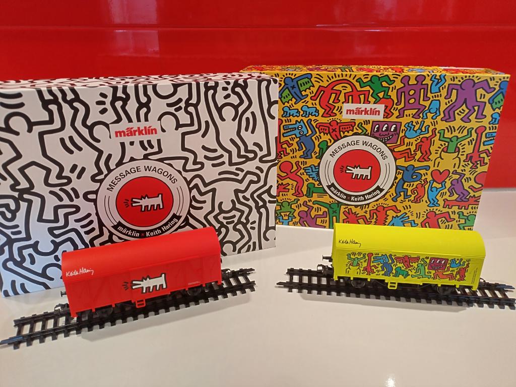 Keith Haring - Märklin Message Wagons (set) H0 Nouveau !, Neuf, Enlèvement ou Envoi, Wagon, Courant continu ou Courant alternatif