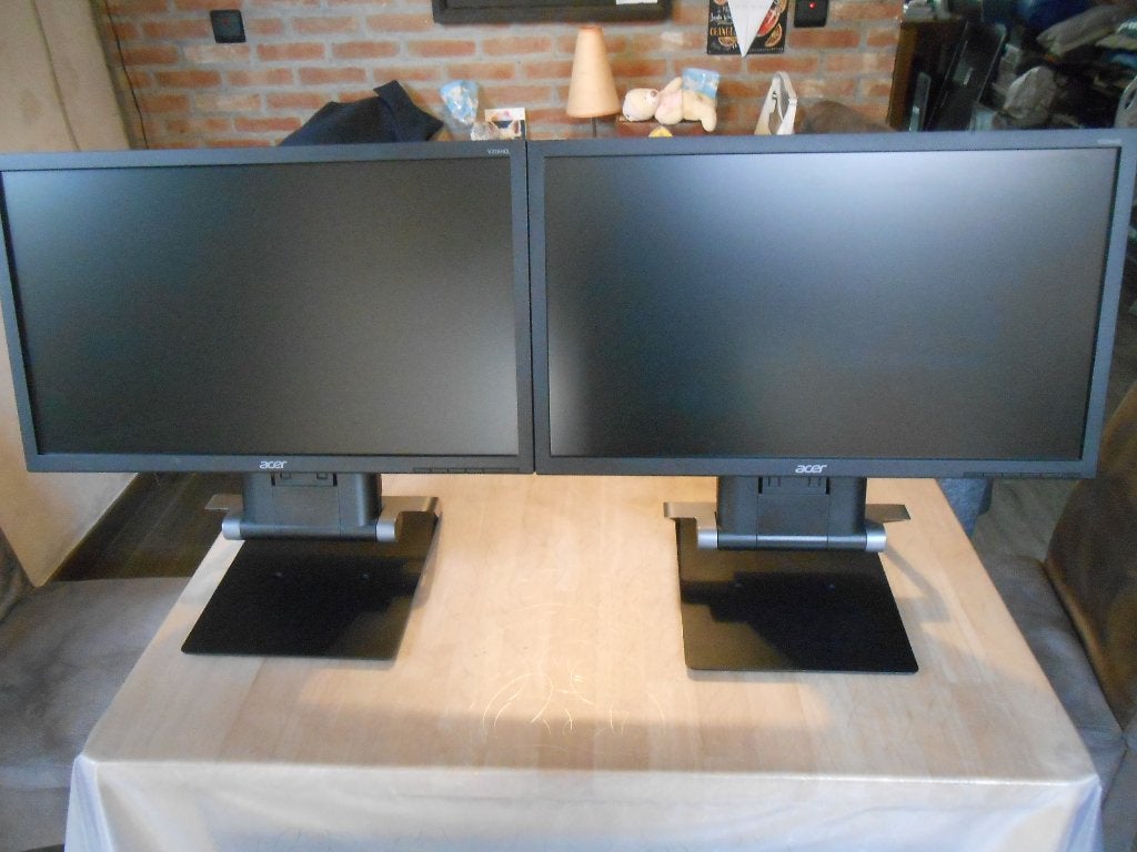 HP voet voor mini pc met Acer scherm., Informatique & Logiciels, Moniteurs, Enlèvement, Comme neuf, DVI, Réglable en hauteur