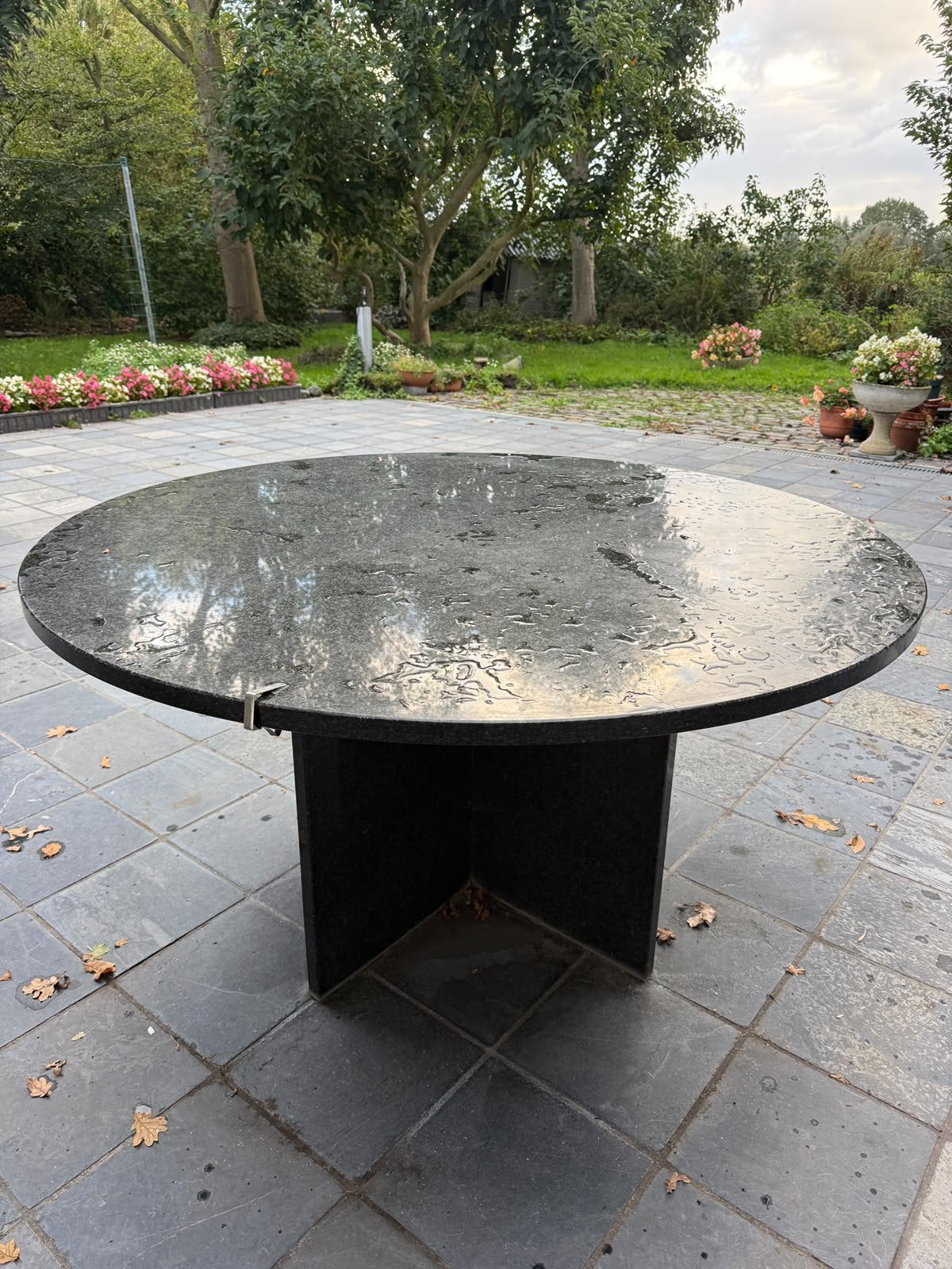 Marmer tafel, Tuin en Terras, Ophalen, Zo goed als nieuw
