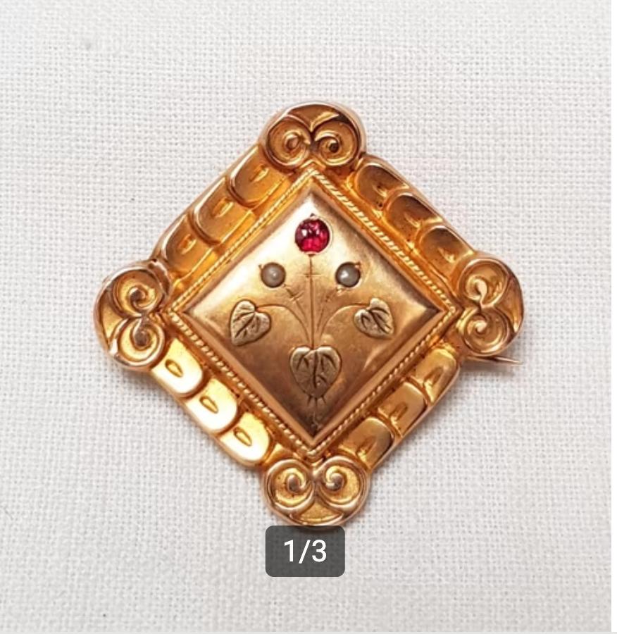 Broche Kempen en or 18 carats., Enlèvement ou Envoi, Or, Broche