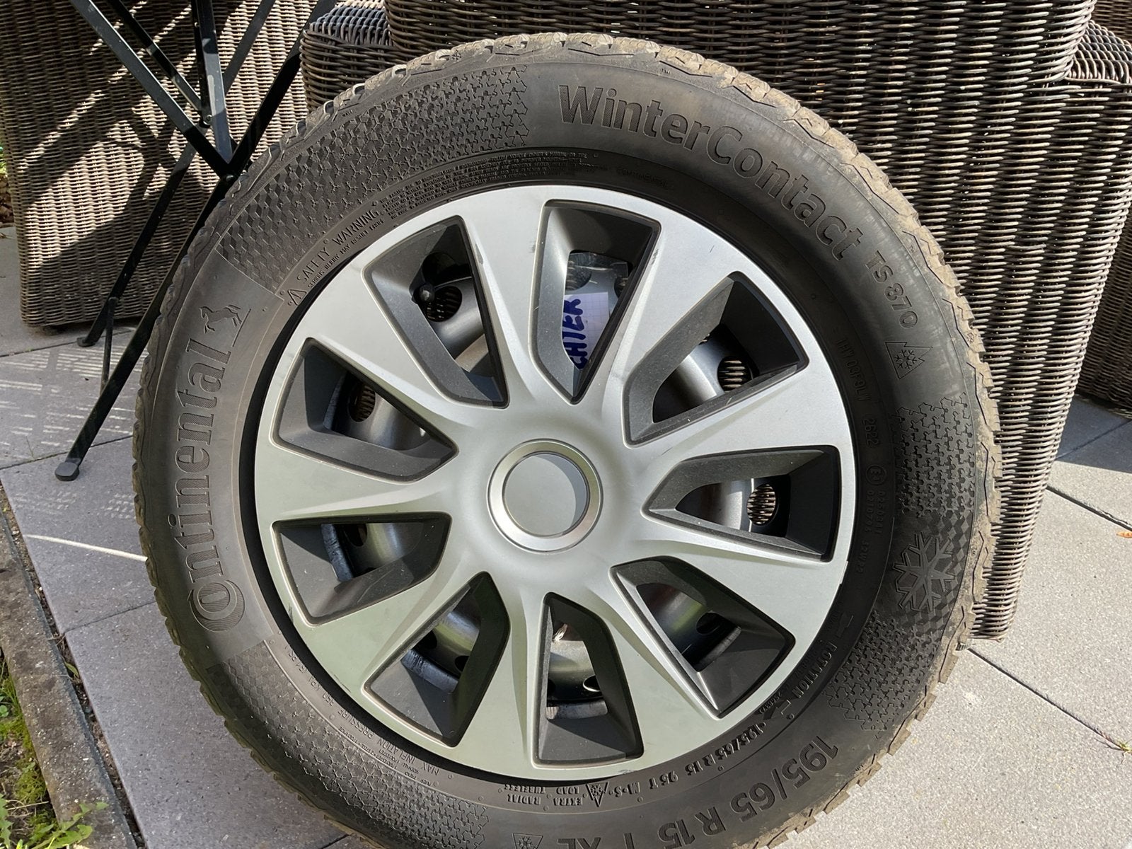 Winter banden met velgen., Auto-onderdelen, Ophalen, Gebruikt, 15 inch, Banden en Velgen