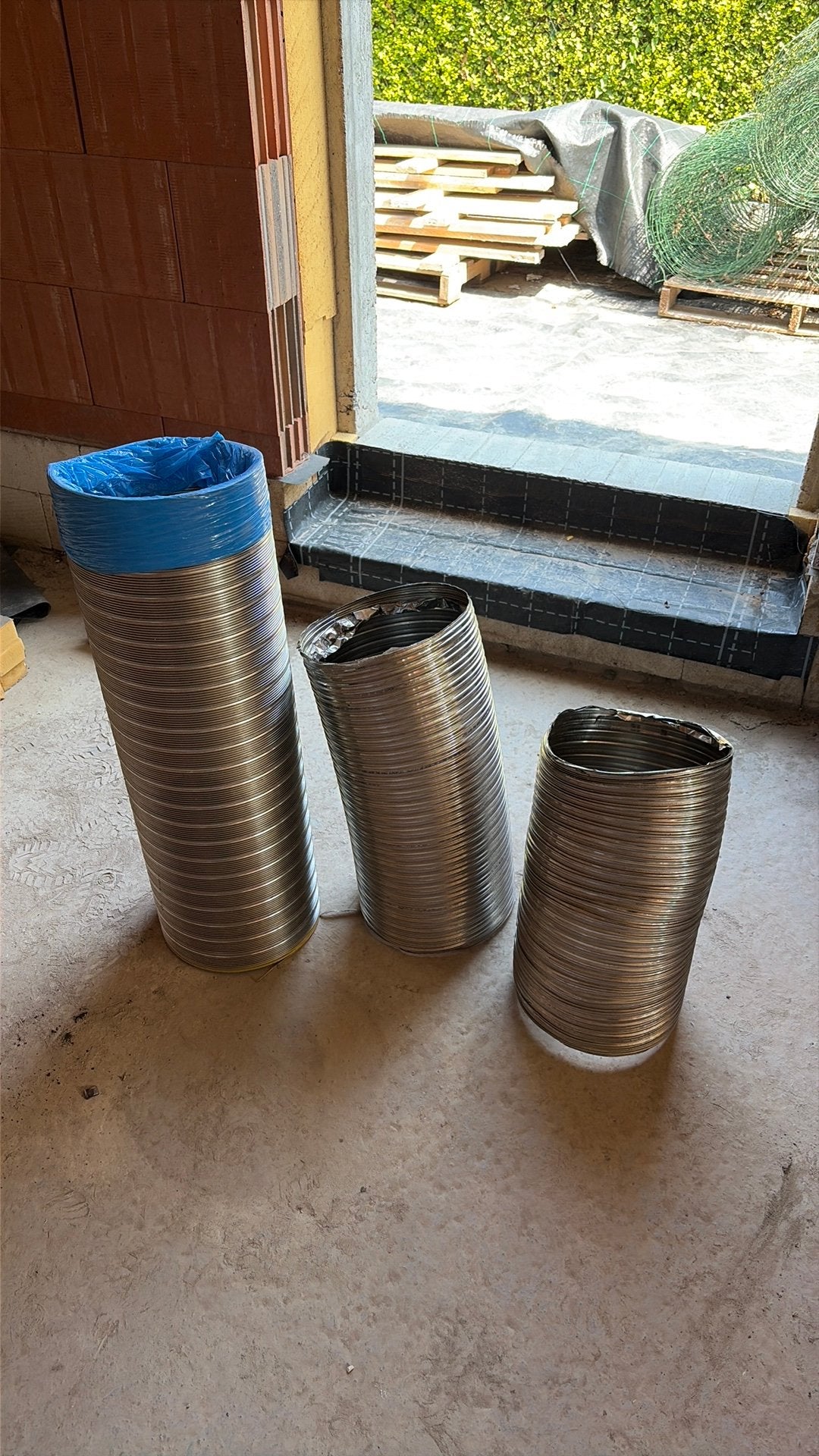 Rvs kachelbuis 250mm, Doe-het-zelf en Bouw, Ophalen, Zo goed als nieuw