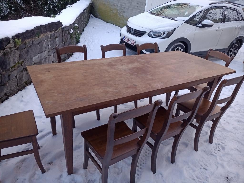 Très belle table de Herve 8 chaises, Maison & Meubles, Enlèvement ou Envoi, Chêne