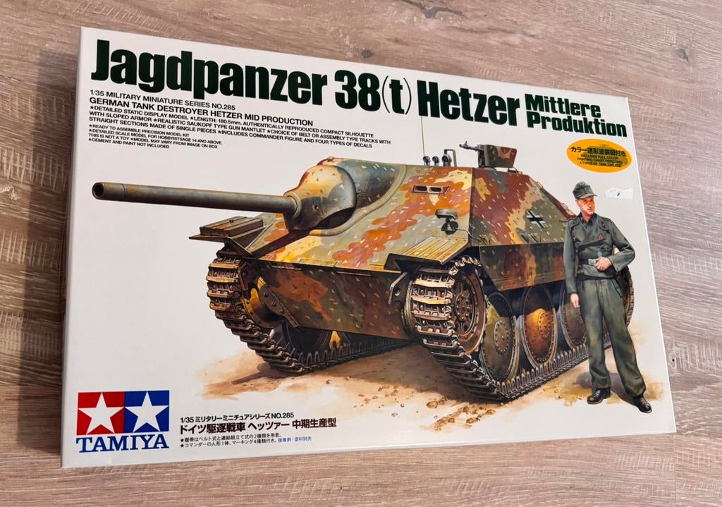 Tamiya Hetzer 1/35, Ophalen of Verzenden, Zo goed als nieuw, Tamiya