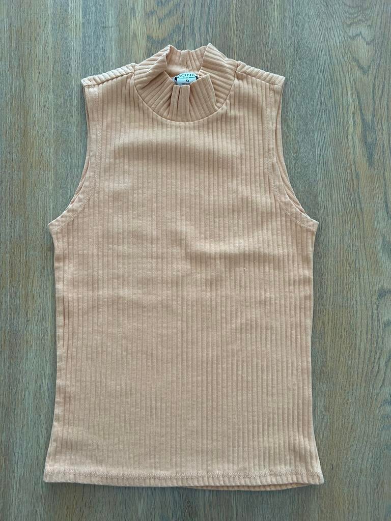 Oranje top zonder mouwen Monki maat XS, Oranje, Ophalen of Verzenden, Zo goed als nieuw, Zonder mouw