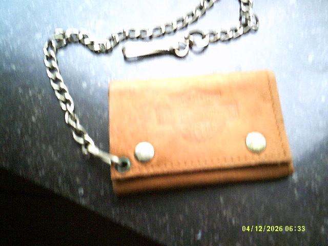 Harley Davidson  Portofeulle met ketting in bruin leder., Motoren, Accessoires | Overige, Ophalen of Verzenden, Nieuw