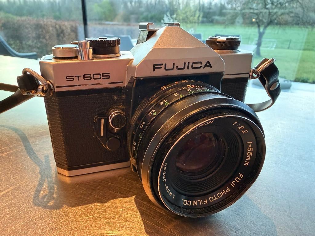 Vintage Fujica ST605 Spiegelreflexcamera met toebehoren, Ophalen of Verzenden, Gebruikt, Spiegelreflex, Fuji