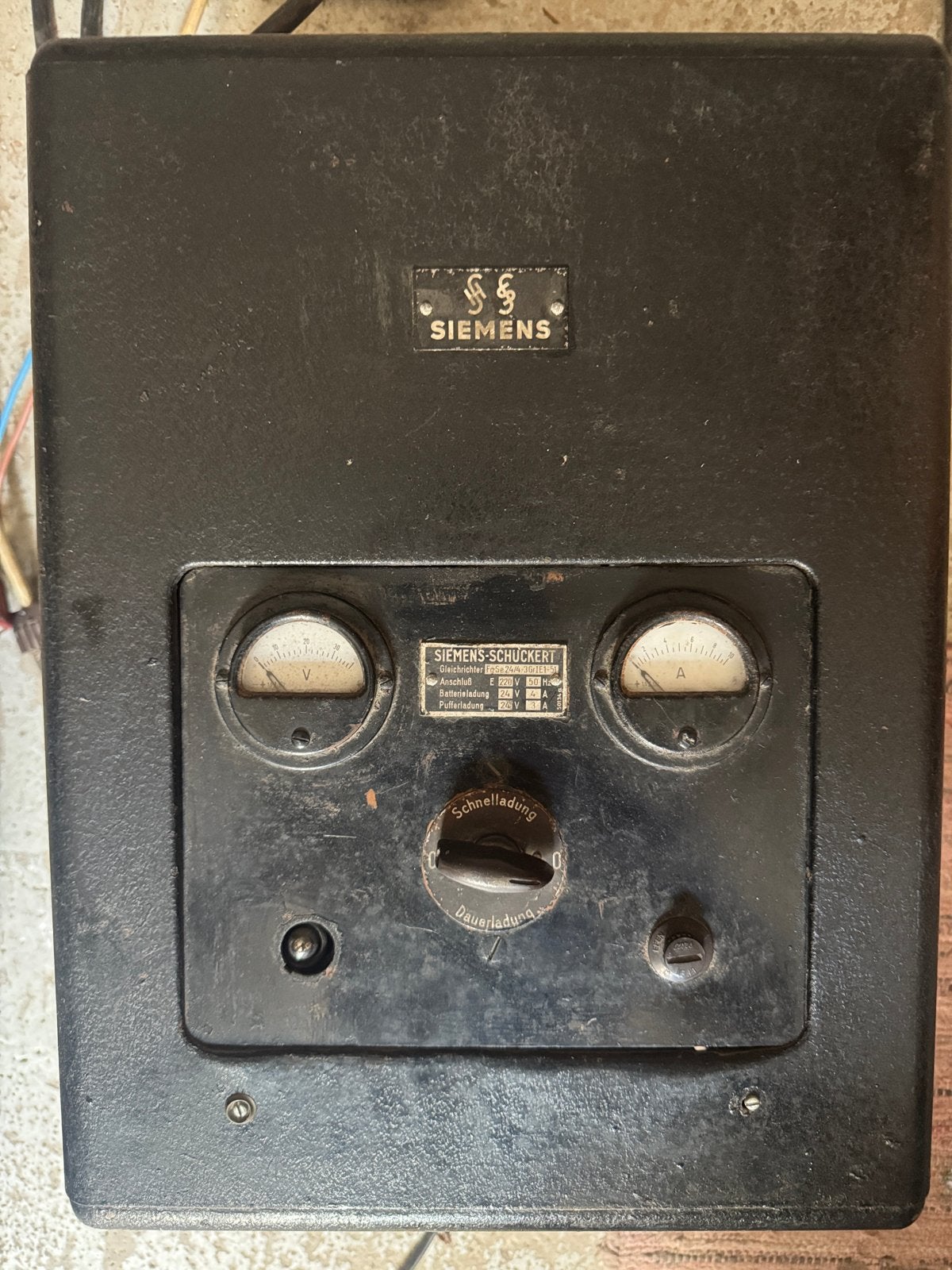 Vintage Siemens-Schuckert Acculader / Gelijkrichter, Ophalen, Gebruikt