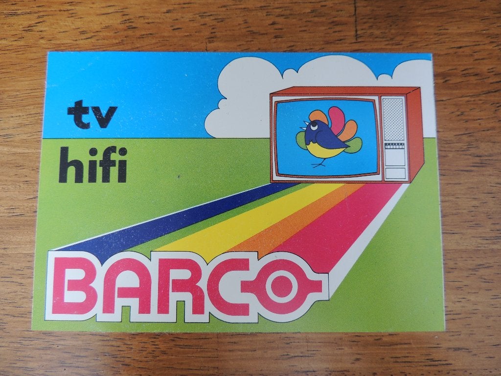 Vintage Barco TV Hifi sticker, Verzenden, Zo goed als nieuw, Overige typen
