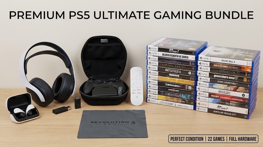 Ps5 Set – Nacon Pro Controller, Headset & 22 Topgames!, Consoles de jeu & Jeux vidéo, Enlèvement ou Envoi, Comme neuf, Playstation 5