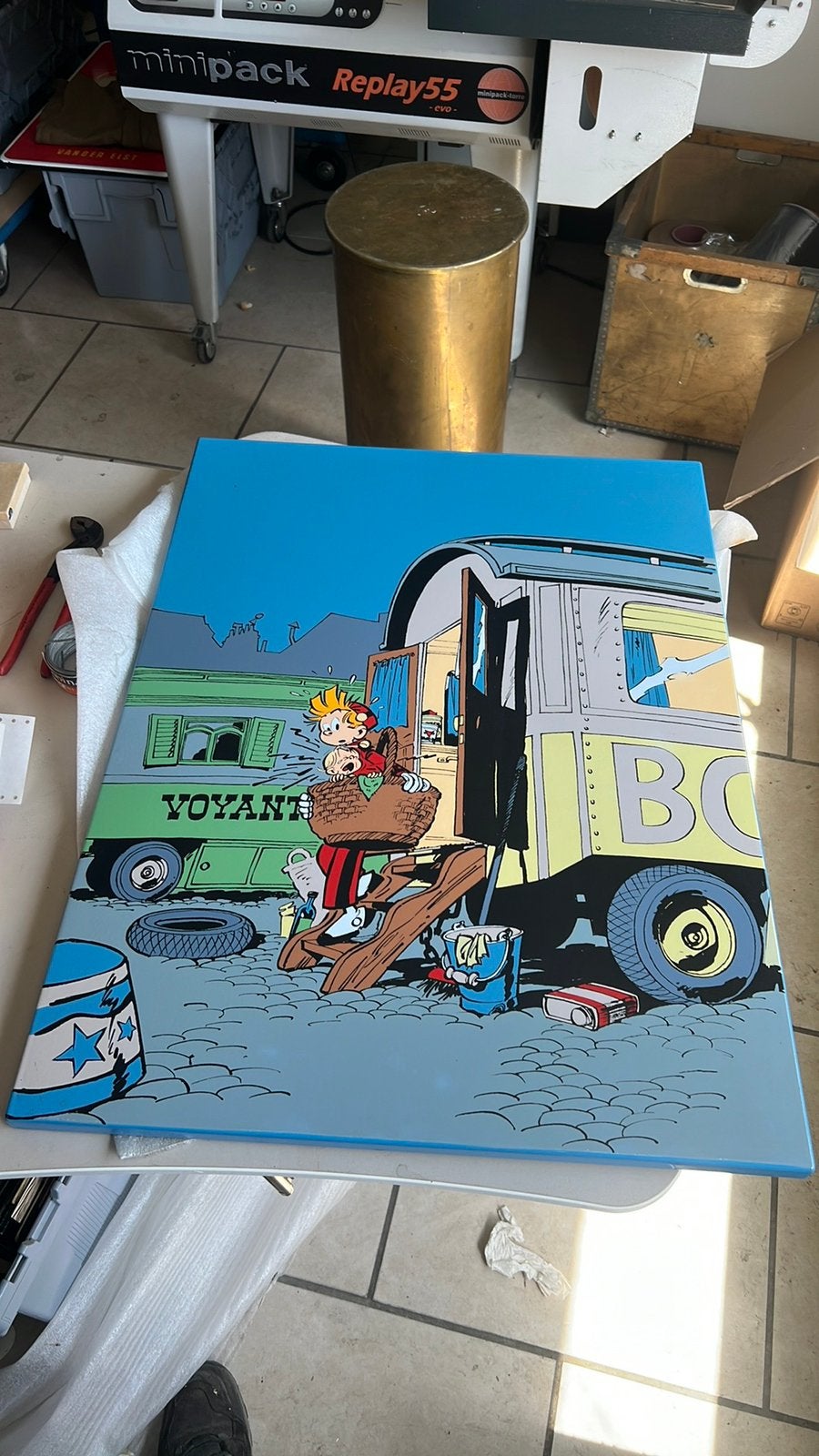 Zekdzaam emaille bord Robbedoes Franquin, Verzamelen, Ophalen of Verzenden, Zo goed als nieuw