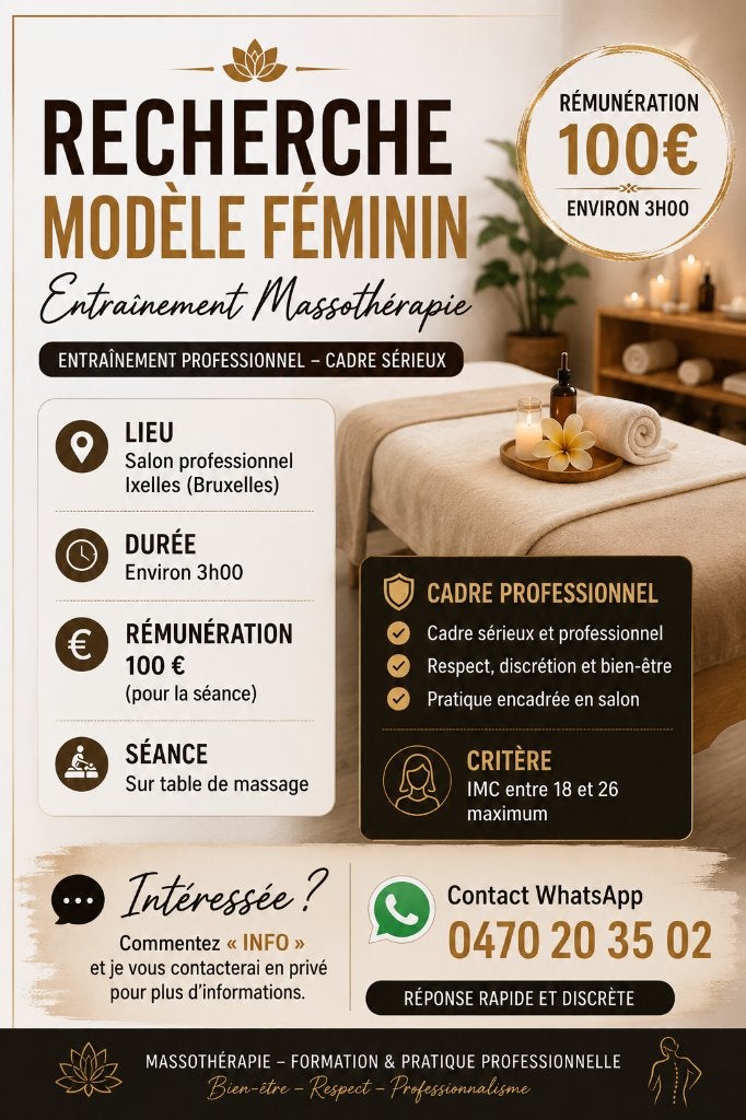 Modèle féminin entraînement massage, Diensten en Vakmensen, Welzijn | Masseurs en Massagesalons