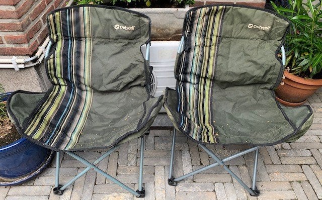 2 strand/picknickstoelen (outwell), Caravanes & Camping, Meubles de camping, Enlèvement, Utilisé