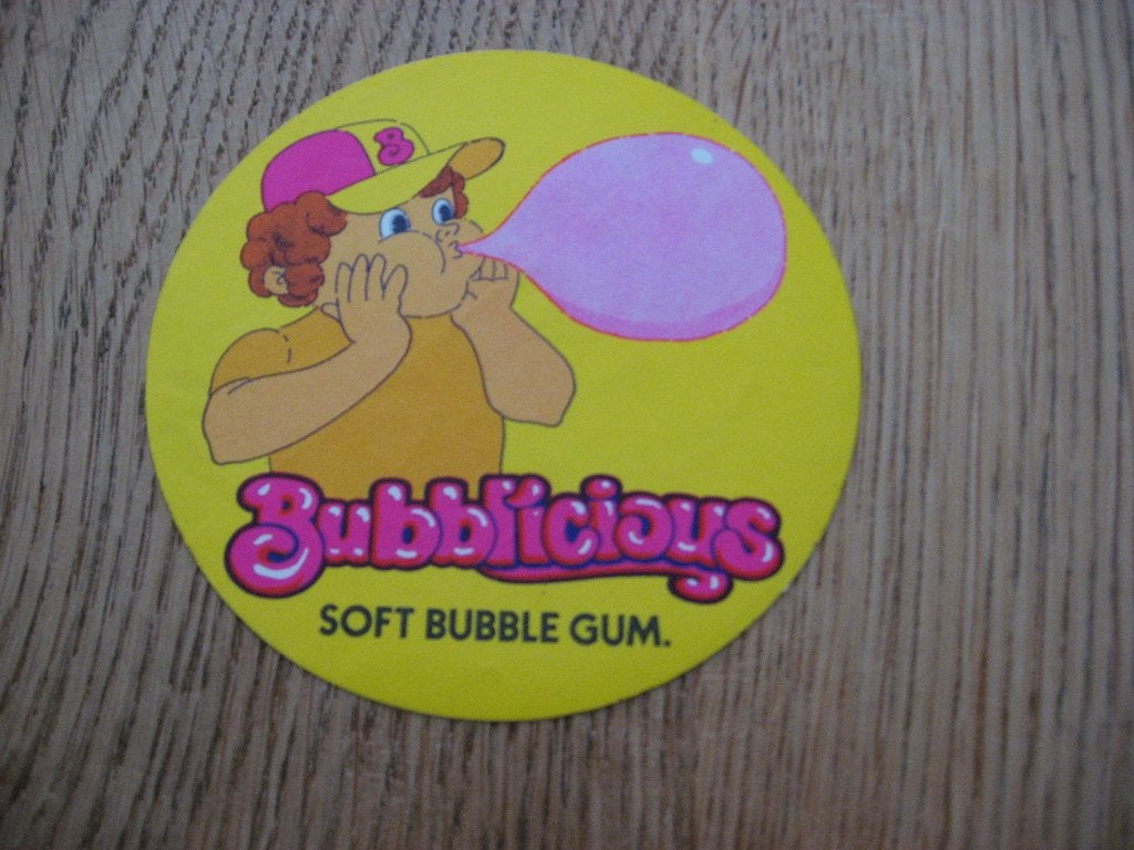 Vintage Sticker Bubblicious Soft Bubble Gum, Verzamelen, Ophalen of Verzenden, Nieuw, Overige typen