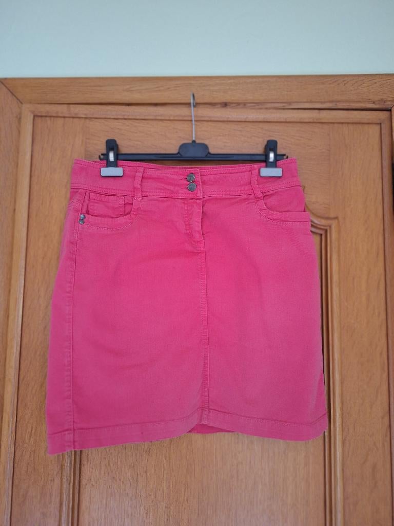 jupe courte jeans rose - taille 42, Vêtements | Femmes, Taille 42/44 (L), Cassis Collection, Rose, Au-dessus du genou