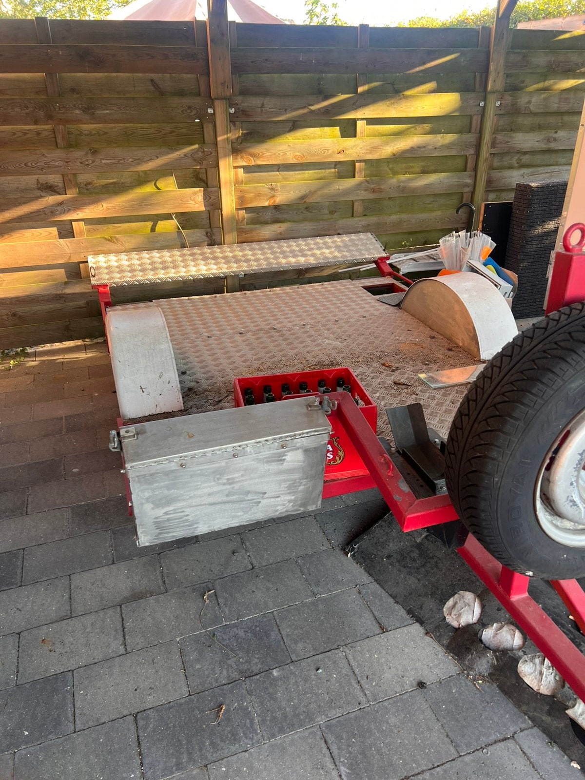 Aanhangwagen voor motorfiets, Ophalen, Gebruikt