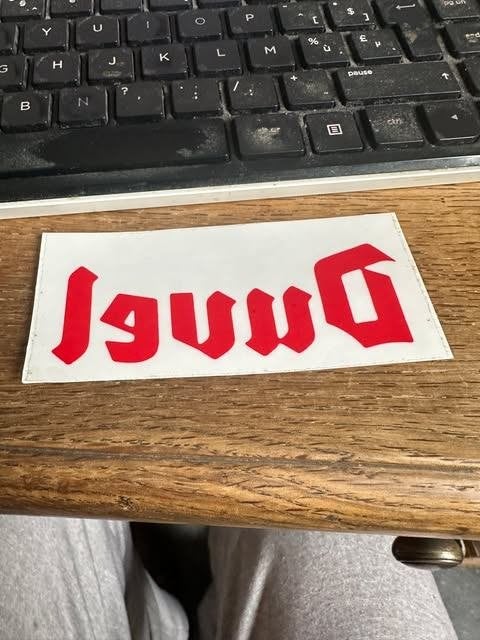 Autocollant Duvel avec petit script en forme de miroir, Enlèvement ou Envoi, Neuf, Autres types, Duvel