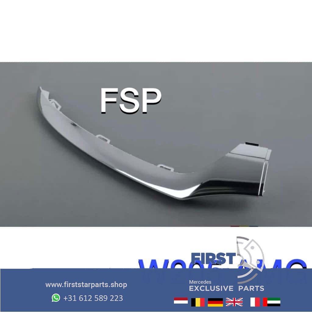 W205 AMG bumper sier lijst chroom Mercedes C Klasse voorbump, Gebruikt, -, Ophalen of Verzenden, -