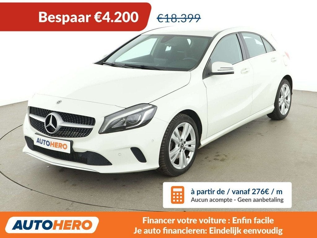 Mercedes-Benz A-Klasse 200 A 200 CDI Urban (bj 2017), Auto's, Gebruikt, Zwart, 1445 kg, Wit