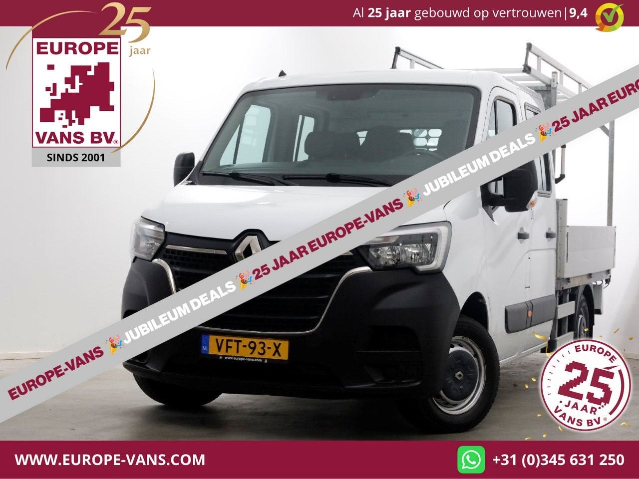 Renault Master T35 2.3 dCi 135pk L2 D.C. Open Laadbak Airco/, Auto's, Bestelwagens en Lichte vracht, Renault, 327 g/km, Wit, Bedrijf