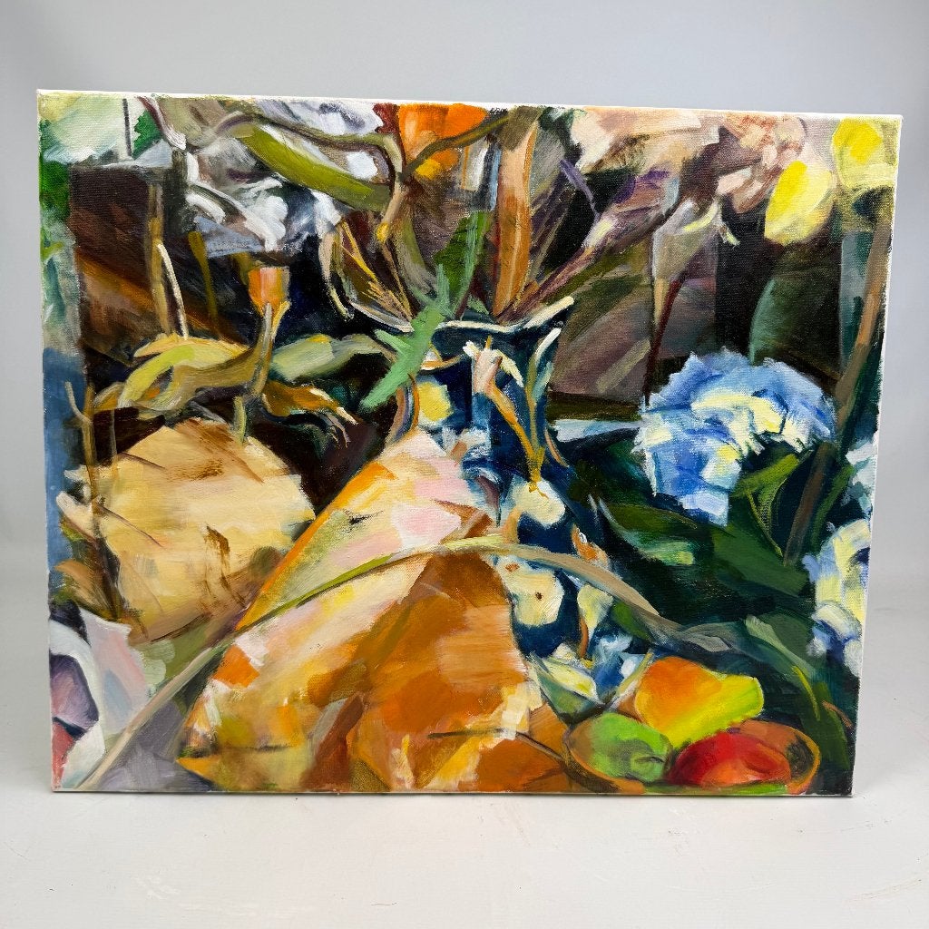 Acryl op doek “Still 1” van Ken Dawson, Gesigneerd, Acrylverf, Ophalen of Verzenden, Bloemen