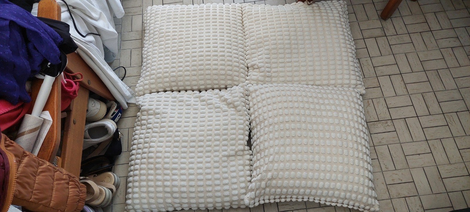4st kussens 50 op 50cm met ritssluiting, Huis en Inrichting, Woonaccessoires | Kussens, Ophalen of Verzenden, Zo goed als nieuw