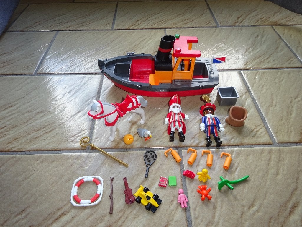 Playmobil Sinterklaasboot, Ophalen of Verzenden, Zo goed als nieuw, Complete set, Boot/Schip