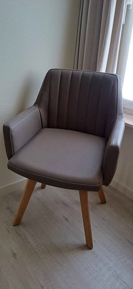 2 fauteuils LUZERN taupe/gris (vendus ensemble), Gris, Comme neuf, Deux, Enlèvement