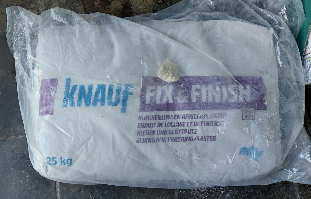 Knauf Fix & Finish 25kg - nieuwe zak, Enlèvement, Neuf
