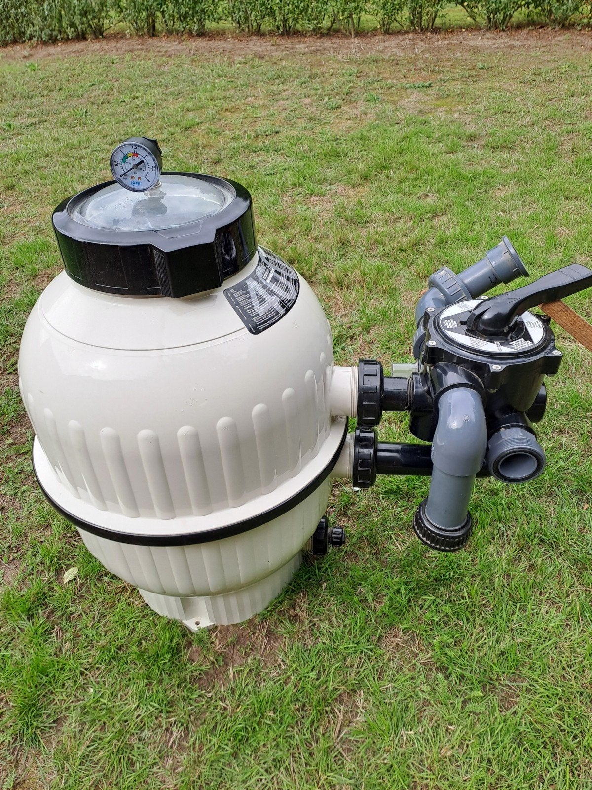 Zandfilter met 6 wegkraan en pomp+ bodemplaat, Ophalen, Zo goed als nieuw, Filter
